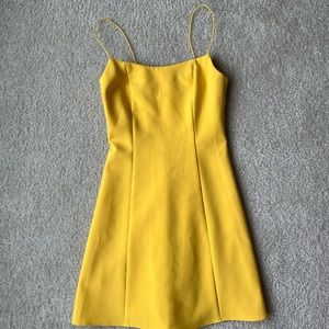 Carter Dress in Yellow Chrome